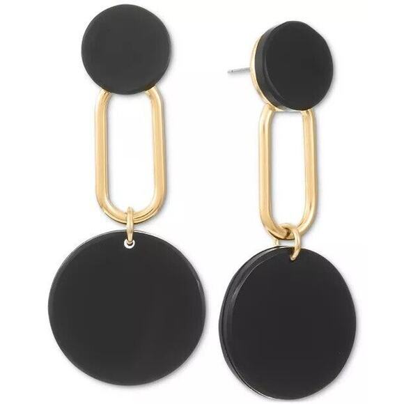 Alfani Jewelry - Alfani Gold Tone Disc Drop Boho Earrings Chic Fashion Stylish Elegant Shiny NWT